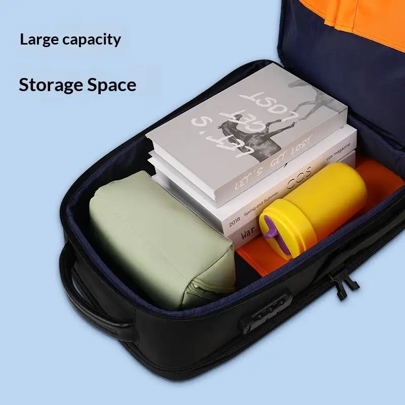 Business Backpack Men's Combination Lock Waterproof Backpack Large Capacity Business Trip Multi-function Anti-theft Computer Bag