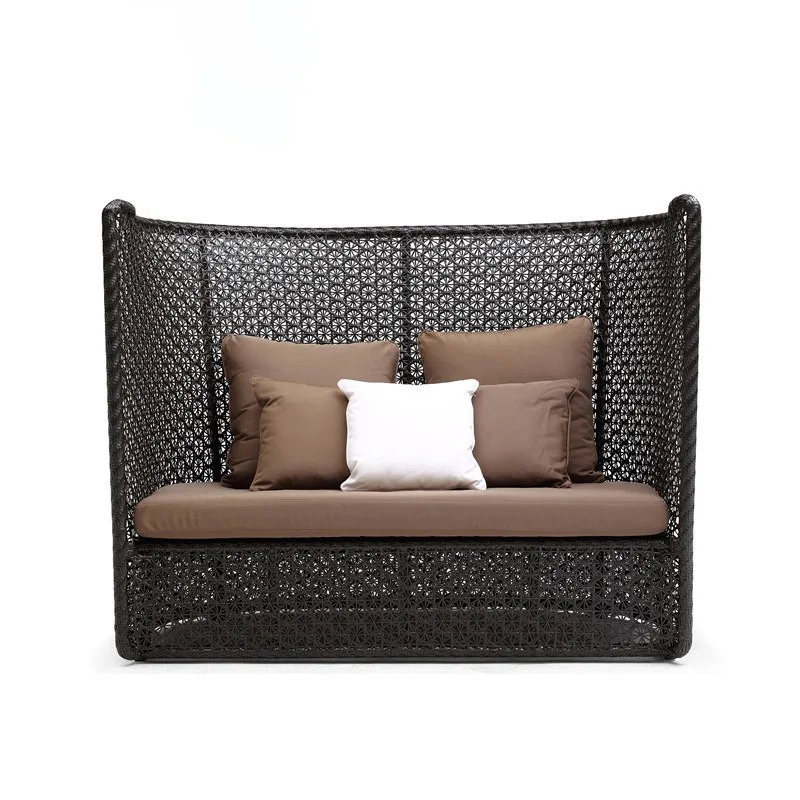 Outdoor sofa rattan furniture, balcony terrace rattan chair sofa