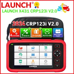 2024 Hot LAUNCH X431 CRP123i V2.0 Engine ABS SRS Transmission Car Diagnostic Tool OBD2 Scanner 4 System Scan+7 Reset Free Update