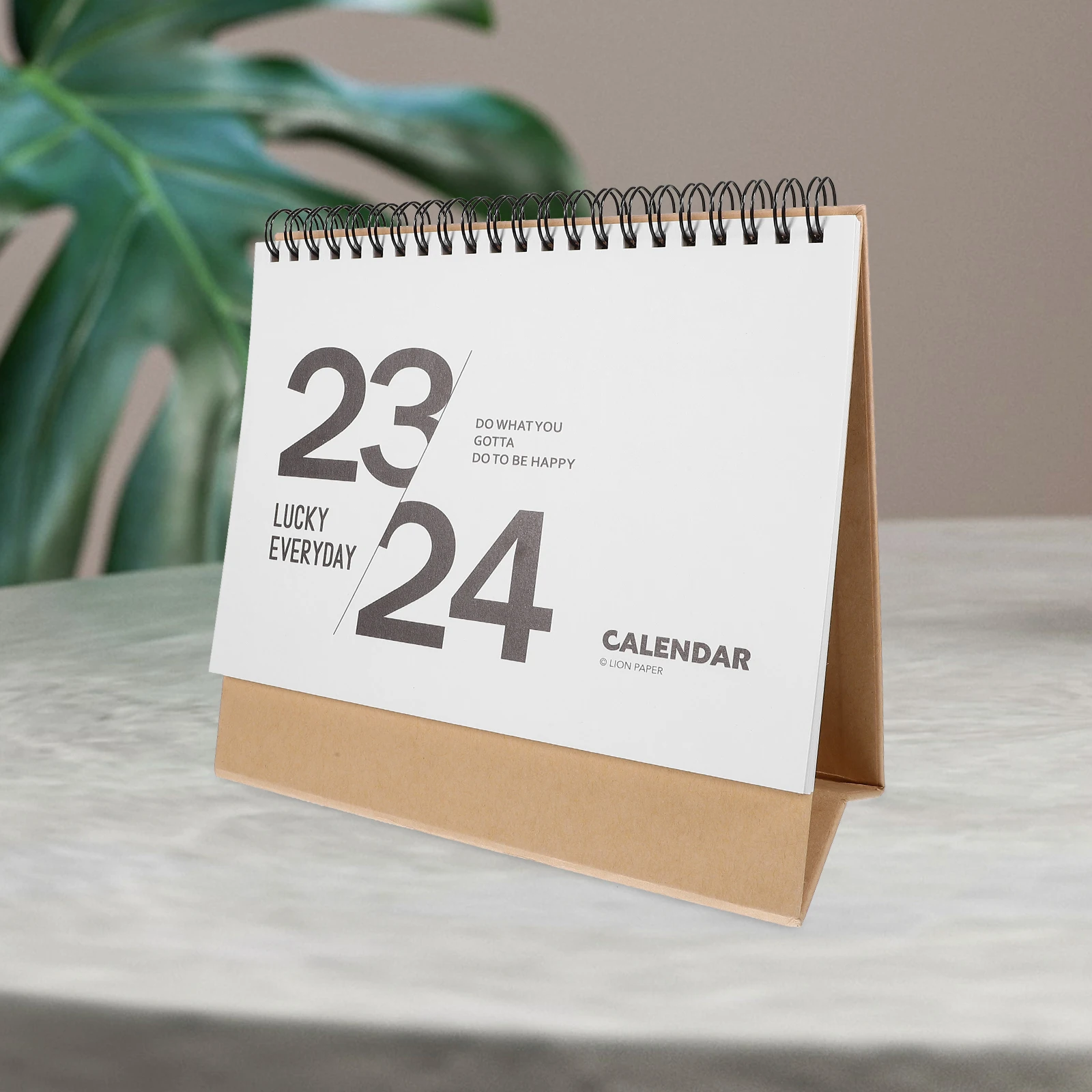 

Desktop Calendar 2024 Thick Paper Simple Design Monthly Planner Decorative St Note Tabletop Office Coil Practical