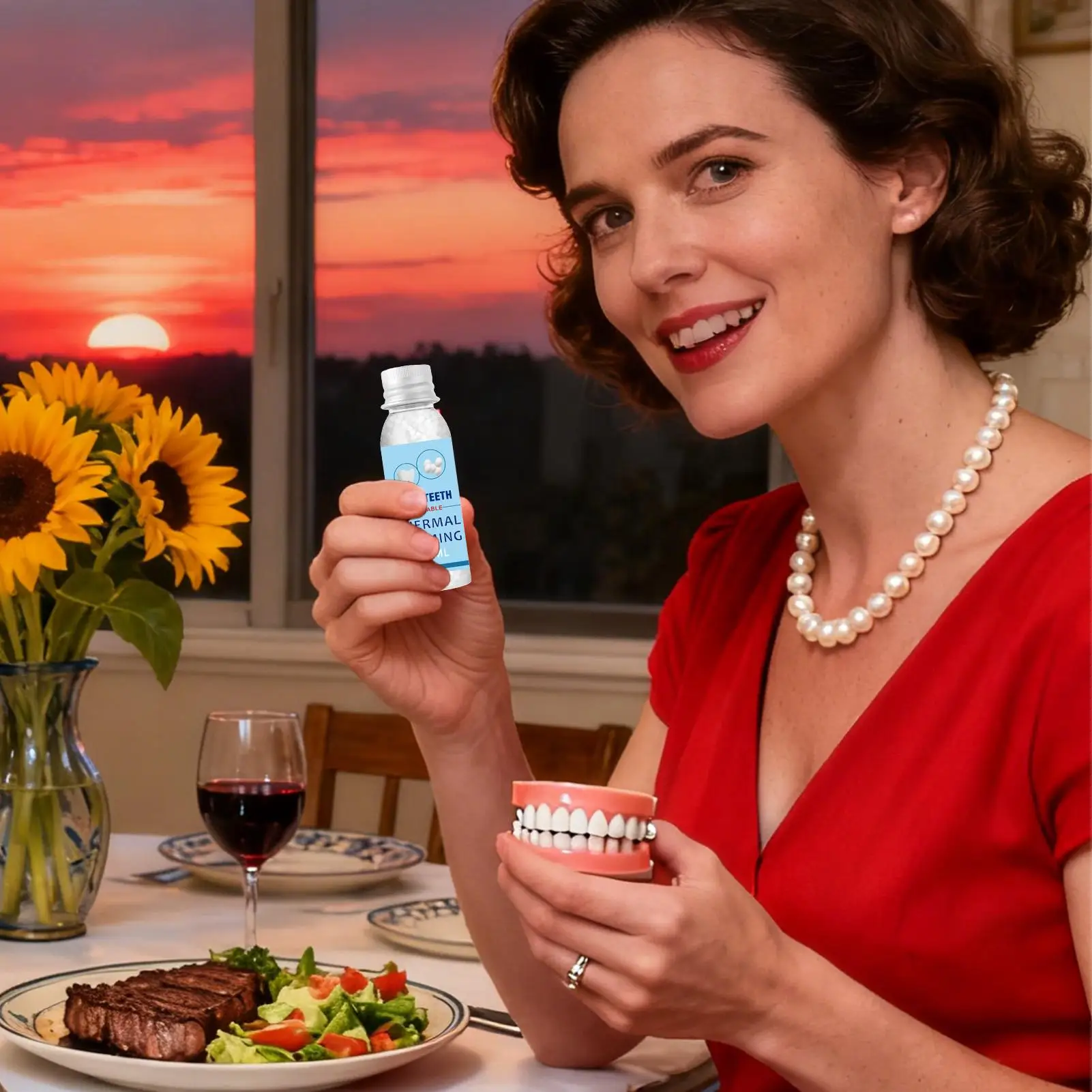 30 مللي خرز الأسنان الصناعية إصلاح استبدال خرز الأسنان الكاذبة القابل للتشكيل للنساء والرجال والحفلات اليومية والاحتفالات والأحداث الاجتماعية #2