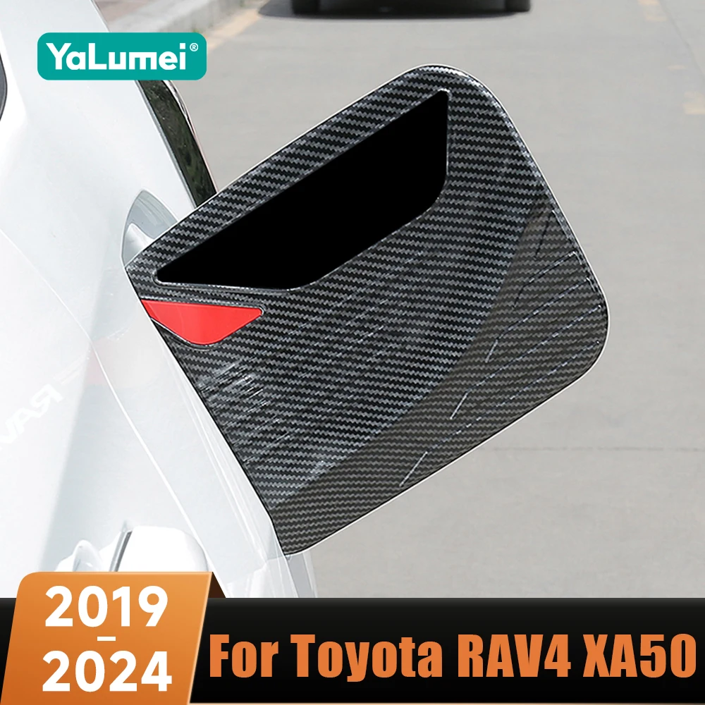 

Carbon Fiber Car Exterior Gas Oil Fuel Tank Cap Decoration Cover Trim For Toyota RAV4 XA50 2019 2020 2021 2022 2023 2024 Hybrid