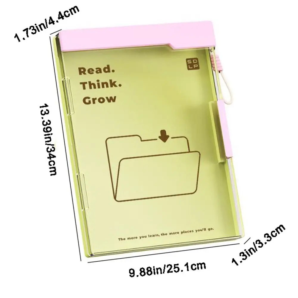 Picture 7: Thickened PP Document Folder Large Capacity Heavy Duty Writing Pad Folder with Metal Clip Impact-Resistant Document Holder