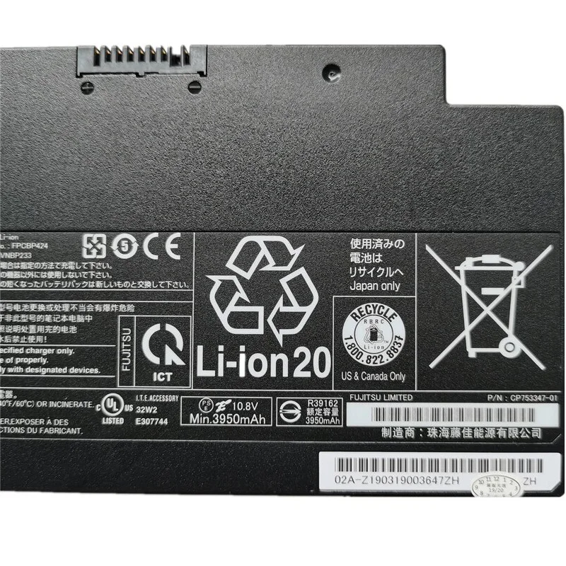 10.8V 45Wh FPB0337S FPCBP530 FMVNBP246 Original Laptop battery For Fujitsu LifeBook U727 P727 P728 AH77/S/M AH556 FPCBP424 BP233