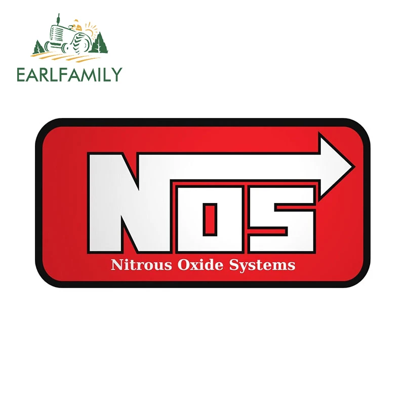 

EARLFAMILY 13cm x 6.6cm for NOS Warning NITROUS OXIDE SYSTEM Car Sticker Car Accessories Decal Air Conditioner Creative Graphics