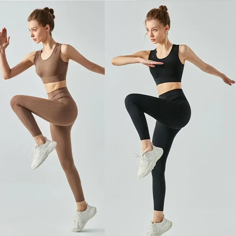 Nieuwe comfortabele en veelzijdige vrijetijdskleding voor dames, hardloopsportkleding voor buiten, fitnessyogaset