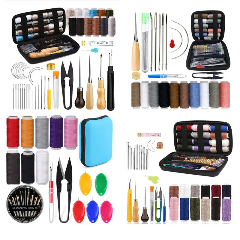 

Leather Craft Leather Tools 29 Piece Hand Sewing Set DIY Sewing Needle Canvas Thread Combination Set Knitting Needles Set