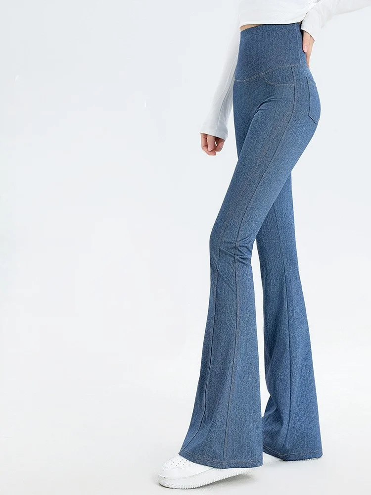 Yoga-Hose, atmungsaktiv, für Damen, angehoben, seidig, dicker Look, Camo, rutschfest, Siebenviertel, bequem, Damen, Glanz, Detail, Match-Dekoration, Damen