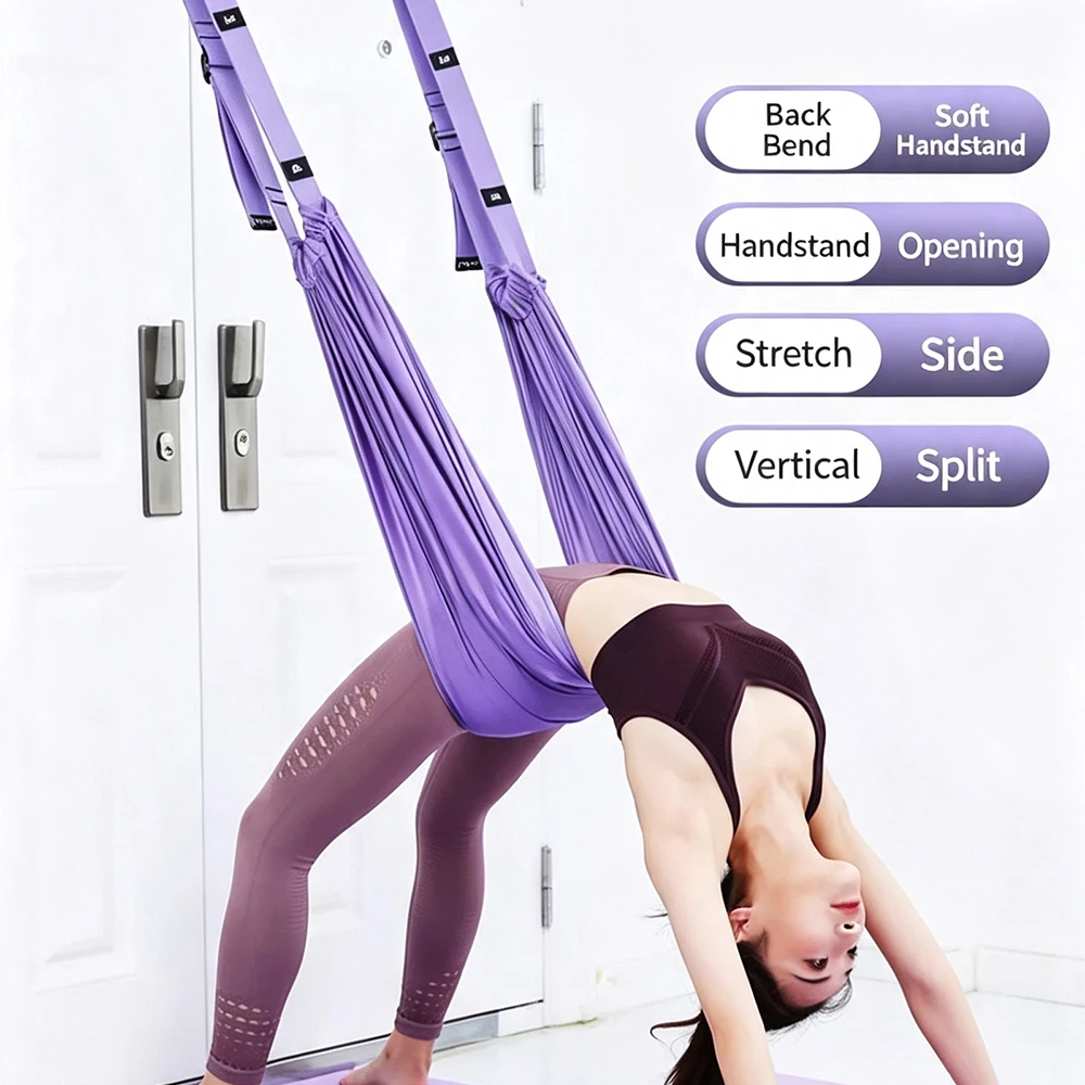 Door-Mounted Aerial Yoga Rope Home Backbend Strap Shoulder and Hip Opening Stretching Belt Dance and Yoga Auxiliary Equipment