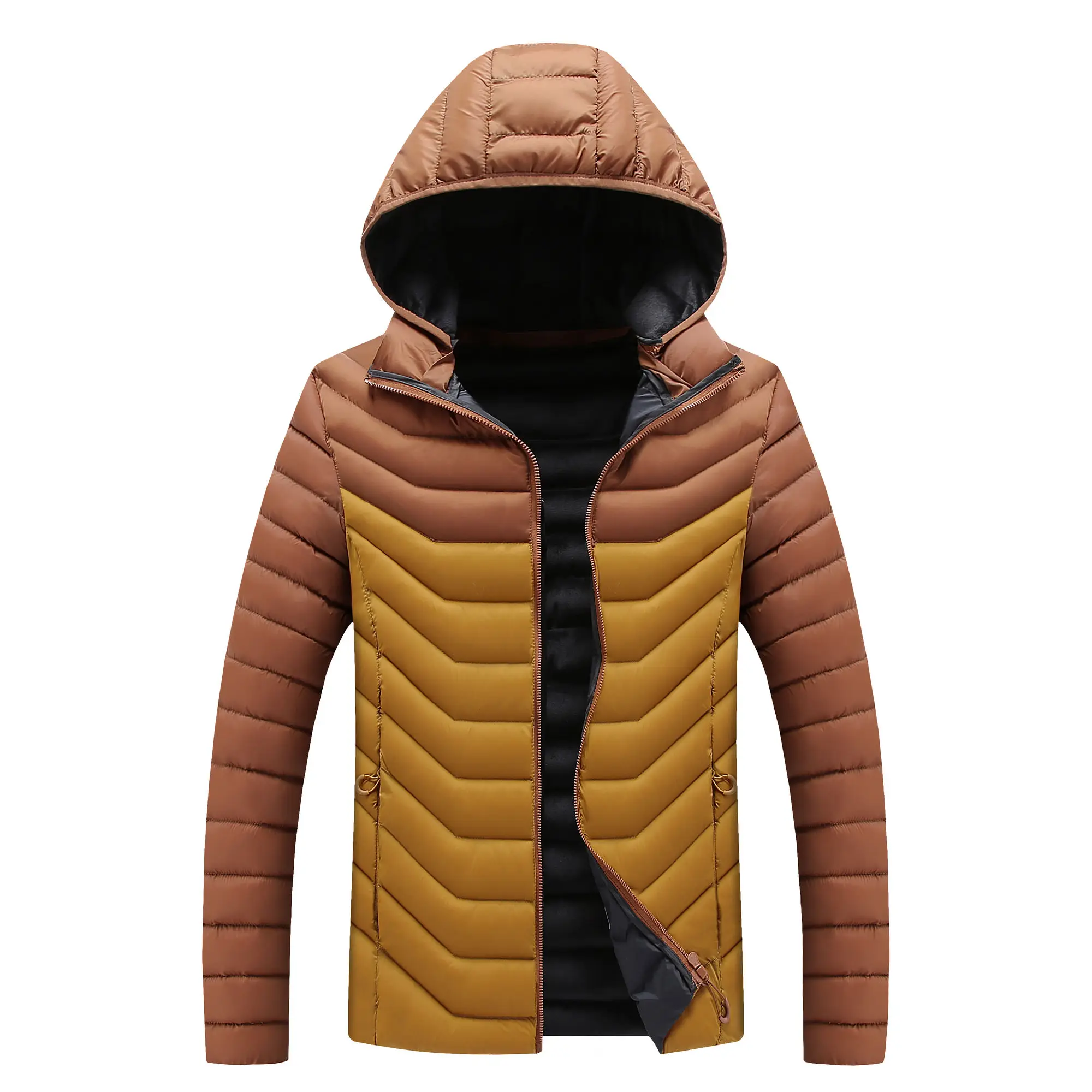 Chaqueta gruesa e impermeable para hombre, abrigo informal cálido, Parkas, prendas de vestir, sombrero a prueba de viento, invierno, Otoño, 2024