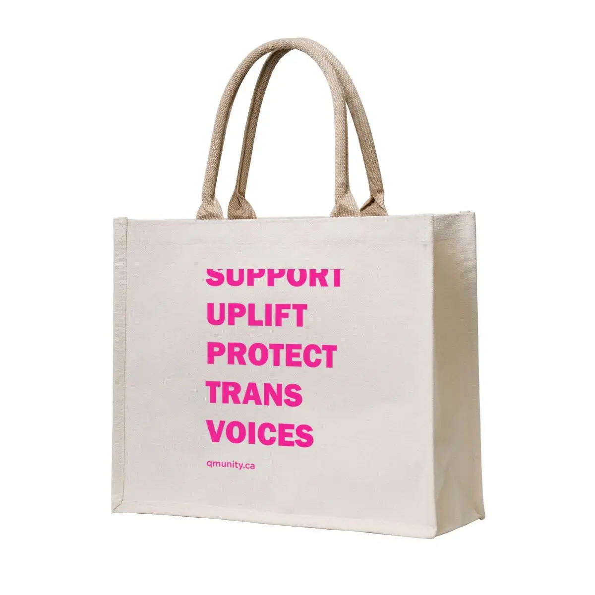 

Support Trans Voices Tote Bag tote bags cloth bags supermarket folding custom Customizable