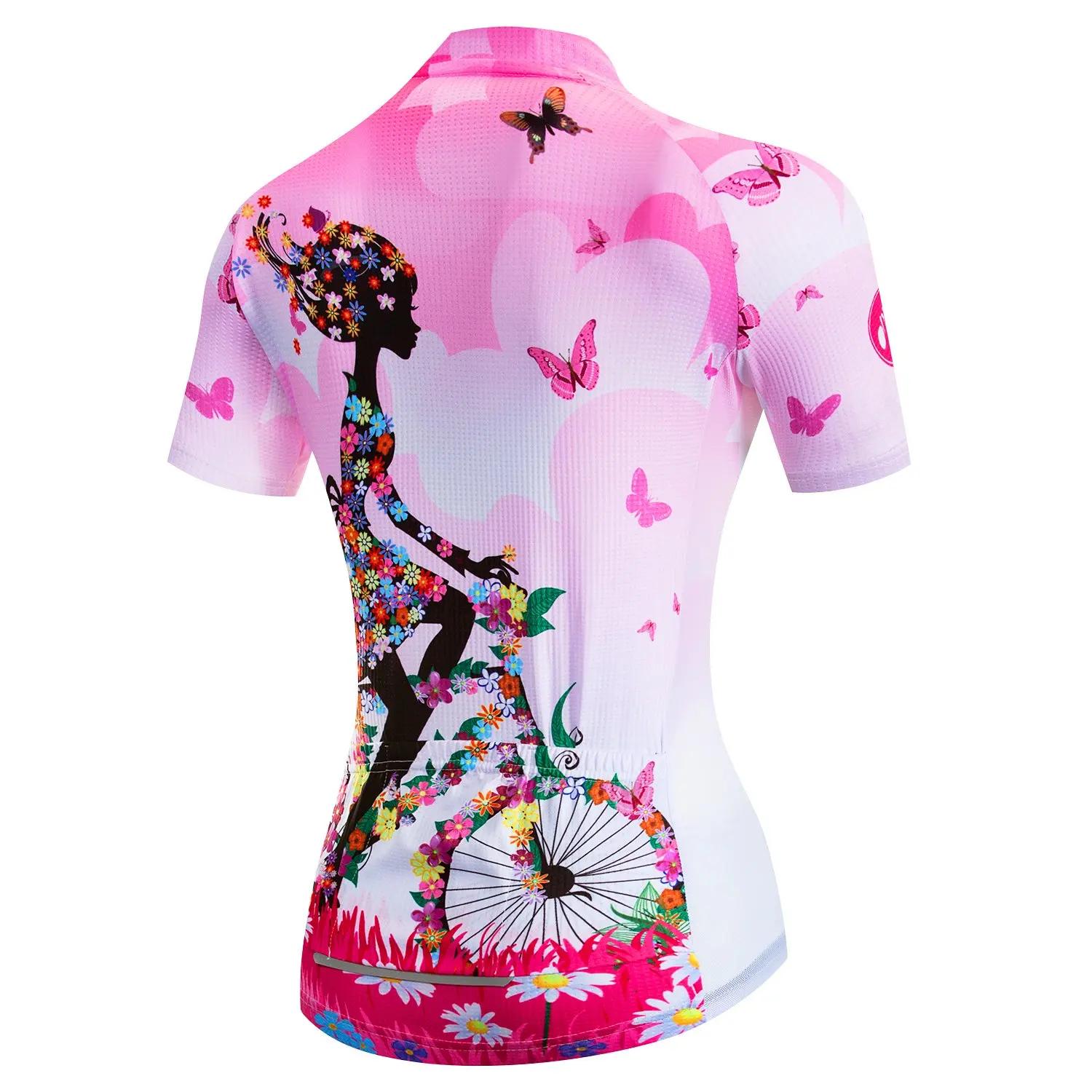 Cycling Jersey Women Summer Short Sleeves Cycling Clothing Breathable and Quickdry Women's MTB Biking Clothes with Pockets