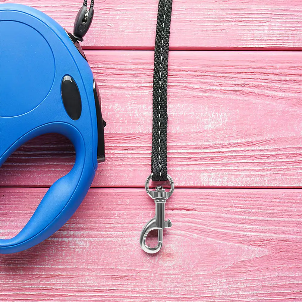 

10 шт. поворотных карабинов из нержавеющей стали, сверхпрочные зажимы для поводков, вращение на 360 градусов, для ошейников, брелоков, ремней, веревок