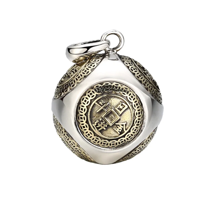 

925 Sterling Silver Money Axe Pendant Necklace for Good Luck, Thai Silver Antique Finish Unisex Jewelry Gift