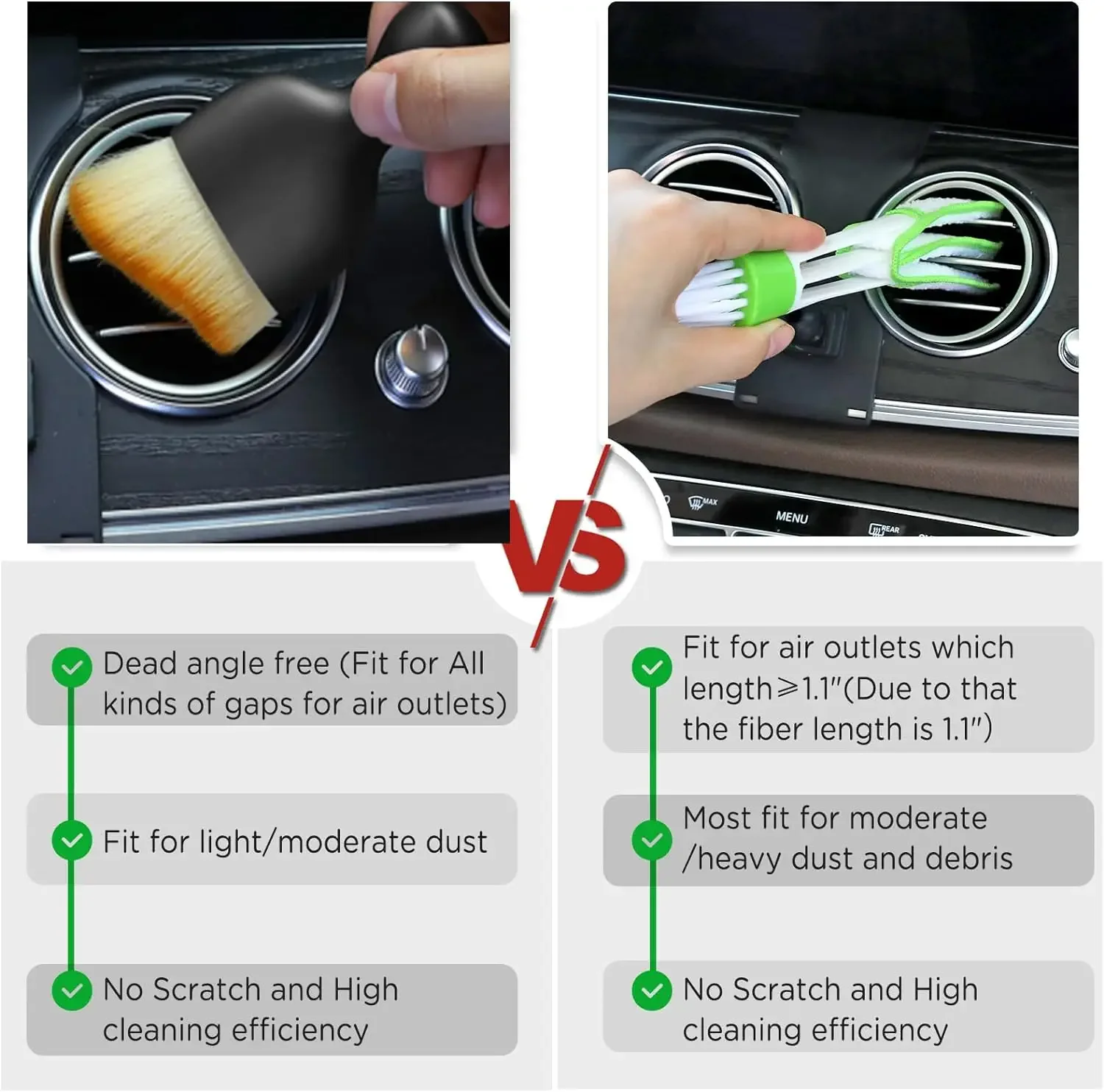 6pcs Car Wash Brush Detail Small Automotive Interior Cleaning Tools Air Conditioner Air Outlet Cleaning Brush Auto Wheel Brush