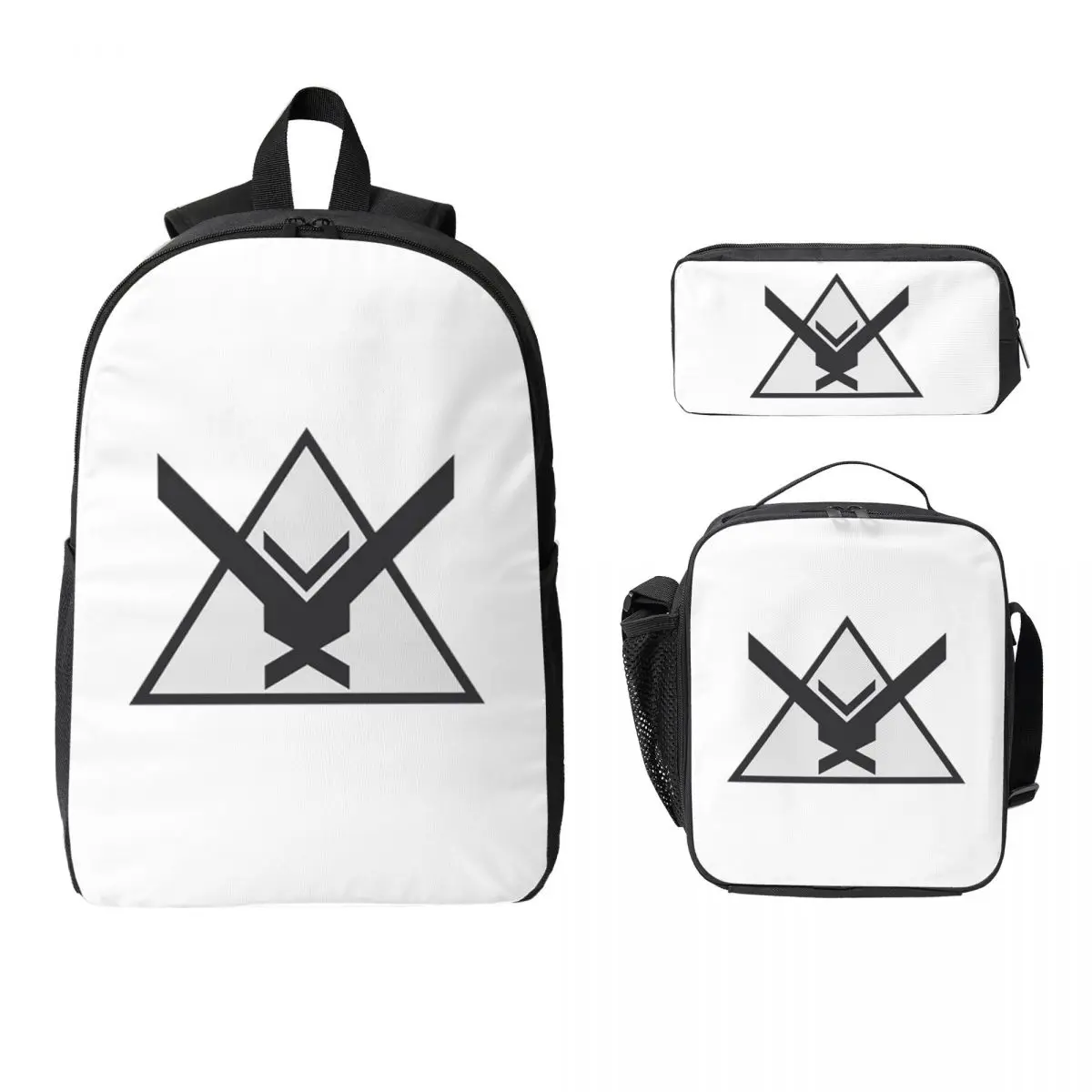 Halo Reach Backpack Boys Girls BookBag School Bag Computer Shoulder Bags 3ps Insulated Lunch Bag Pencil Case