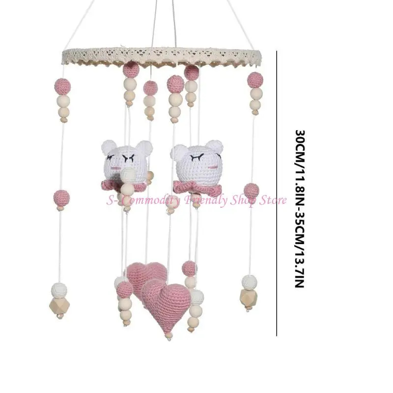 85AE เด็กทารกของเล่น Handwoven สัตว์ Rattle ของเล่นเด็กวัยหัดเดินการศึกษา Crib เครื่องประดับของเล่นโครเชต์ Rattle