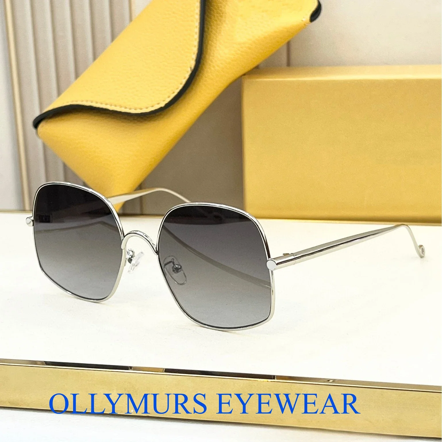 شخصية مربع الذهب الحرير الأصلي مصمم LOE المرأة النظارات الشمسية النظارات البصرية المألوف تنوعا النظارات الشمسية LW55055U #5