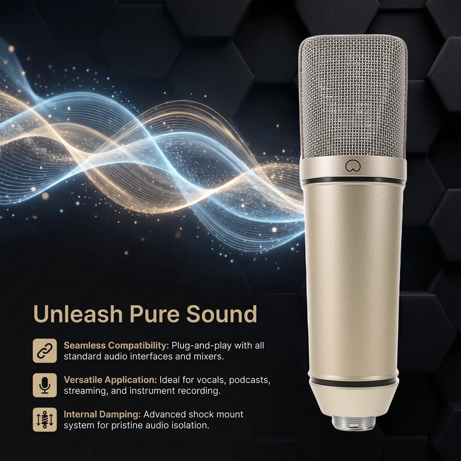 Metal Xlr Condenser Microphone - Xlr Microphone Condenser ulasan dan harga
