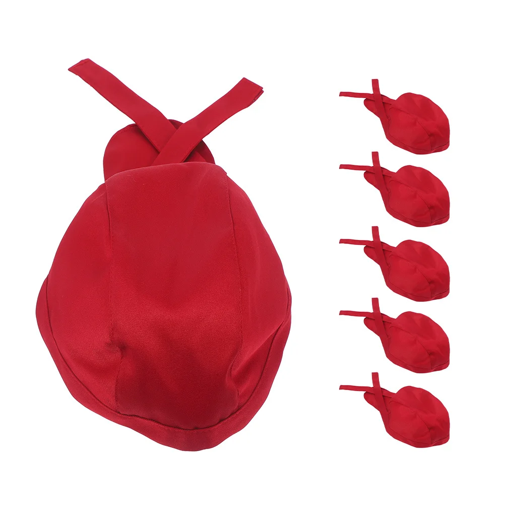 Chapeaux de Chef classiques réglables et respirants, 6 pièces, chapeau de travail de cuisine, confortable pour serveur de serveur de Restaurant