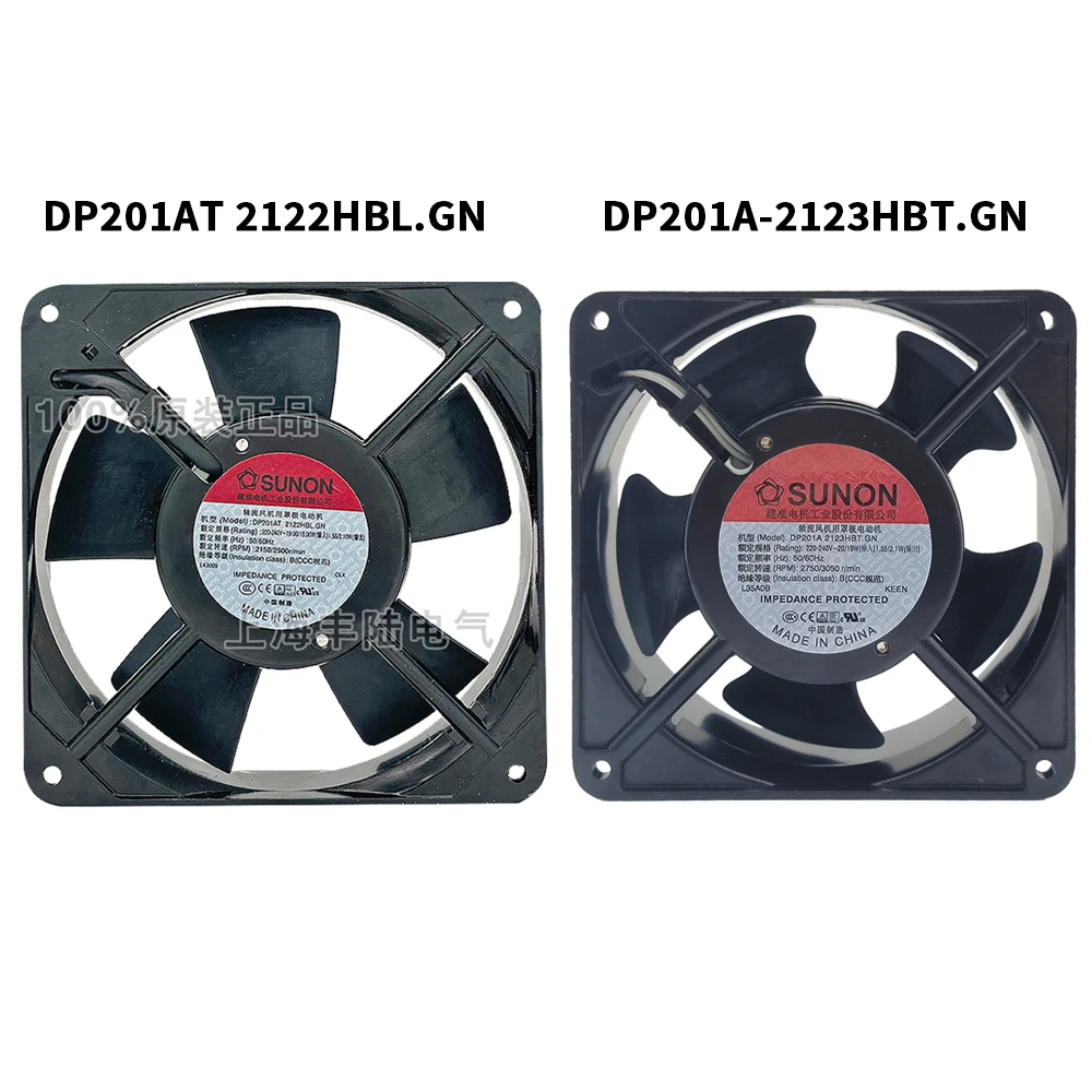 

DP201A 2123HBT.GN 12038 & DP201AT 2122HBL.GN 12025 AC220V Industrial Cabinet Cooling Fan Equipment Heat Dissipation Axial Fan