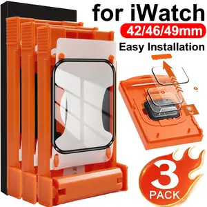 Bilashmart Easy Installation Film Apple Watch Ultra 3 2 1 49MM Screen Protector PMMA Flexible Films iWatch Series S11 S10 42mm 46mm