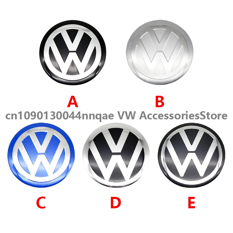 4PCS 56mm Car Wheel Center Hub Cap Sticker Accessories For Volkswagen VW R-line R GTI Polo Golf Touareg Passat Magotan Tiguan