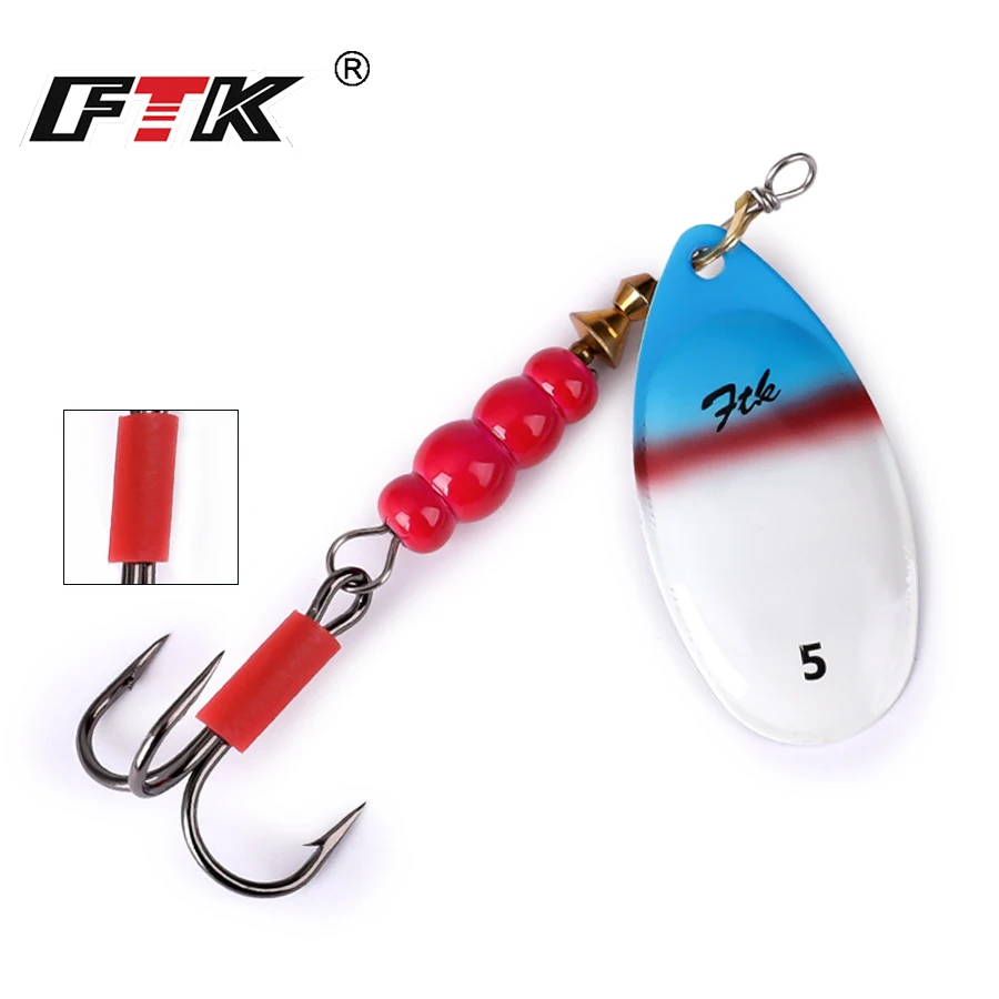 

FTK New SPIN BAIT TROUT Fishing Lure 5g 8g 11g 15g Metal Spoon Spinner Bait With Treble Hook for Bass Perch Pike Fishing Tackle