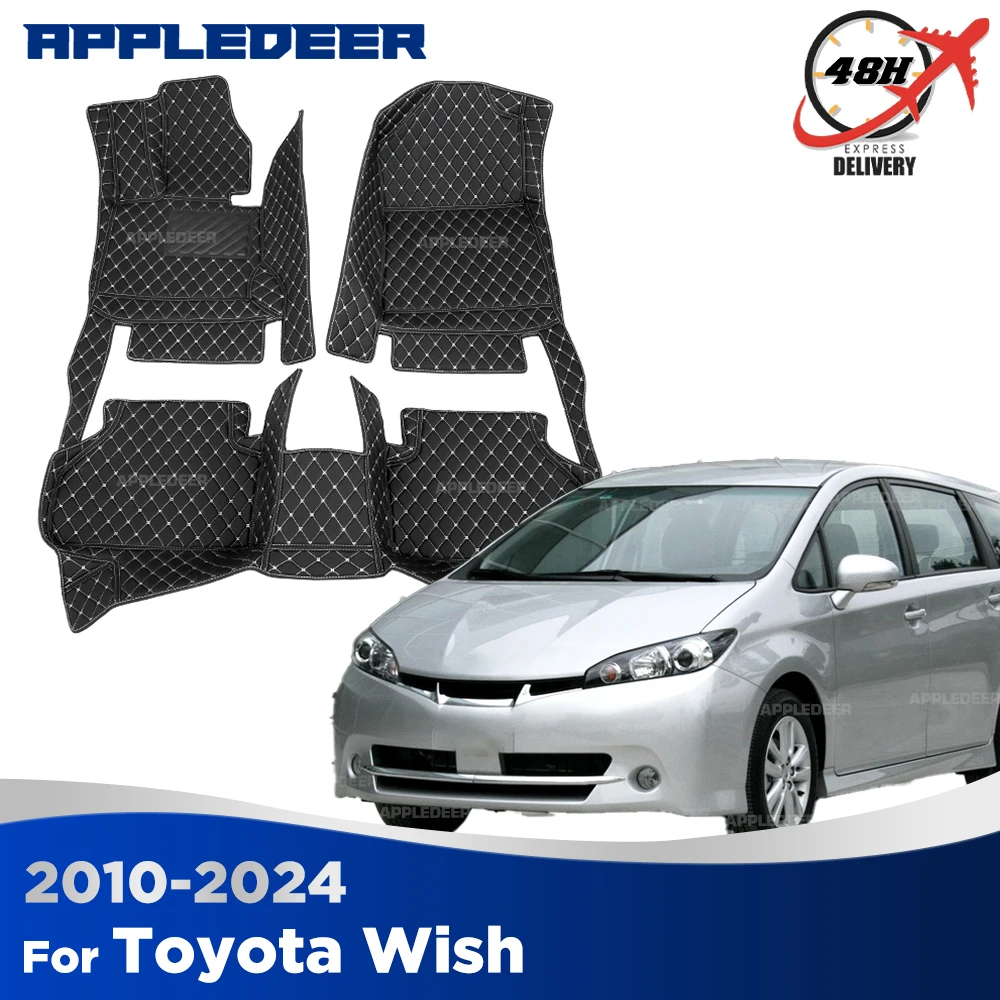 

Автомобильные коврики для Toyota Wish 7-местный 2010-2024, индивидуальные автомобильные коврики-подушки, покрытие для пола, аксессуары для интерьера
