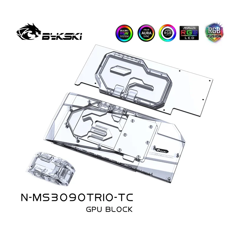 Imagem -02 - Bykski-bloco de Gpu com Cooler Backplane Ativo Msi Rtx 3090 3080ti 3080 Gaming x Trio Suprim x N-ms3090trio-tc