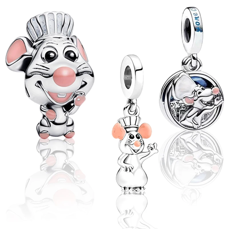 

Hot Toys Pixar Ratatouille Charm Beads Dangle Snake Fit Original Bracelet Necklace Beads For Diy Jewelry Women Gift
