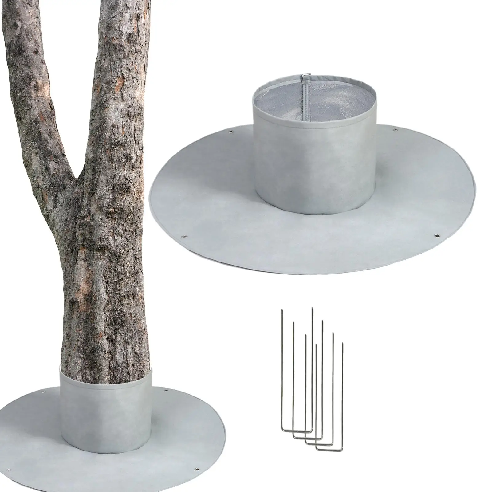 

Palm Tree Root Protector Cover 3-Layer Winter Tree Antifreeze Protection Plant Root Frost Cover With Ground Nails