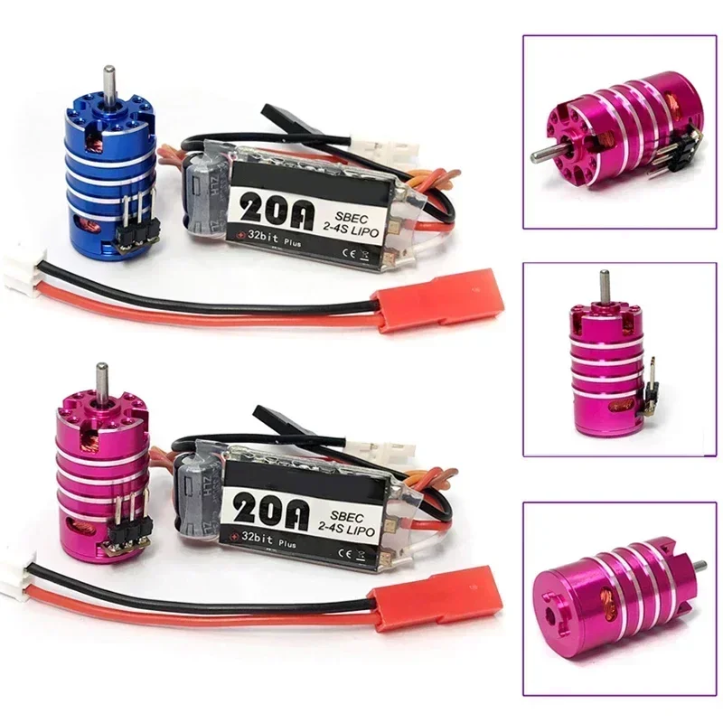 

Бесщеточный двигатель 1625 3500KV 6000KV 7500KV 11000KV с комбо-комплектом ESC 20A для радиоуправляемых моделей автомобилей Wltoys Trxs 1/24 1/28