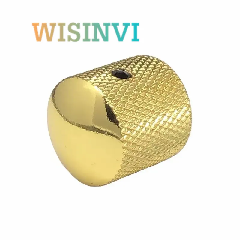 2PCS 18x19mm Metal Plating knob potentiometer knob Electric guitar electric bass knob arc top volume and tone circular hole 6MM