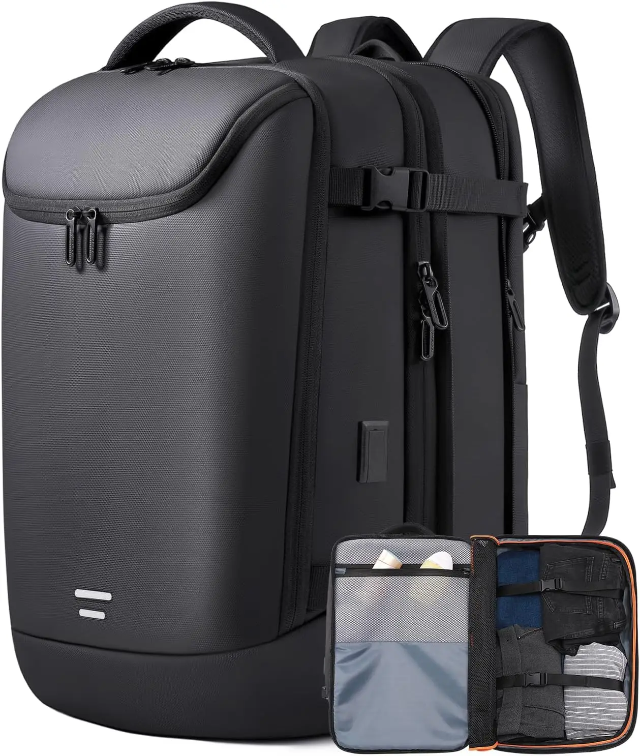 Vacuum-Compressed Travel Backpack: Expandable, Airline-Approved Laptop Backpack—Unisex Business Backpack