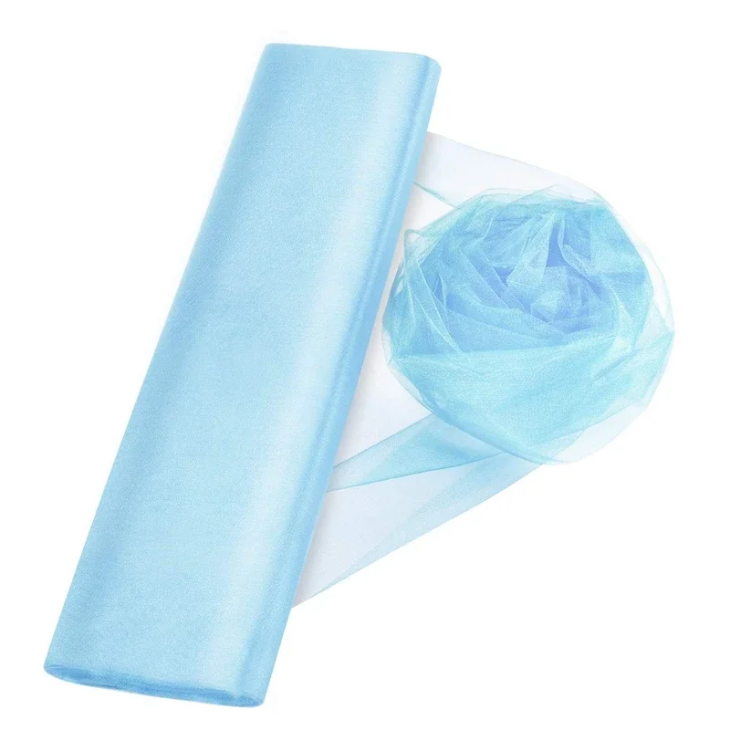 5/10M Organza Tule Stof Kristal Organza Roll, Pure Glanzende Stof Voor Bruiloftsfeest Decor Cadeauverpakking Diy Ambachten