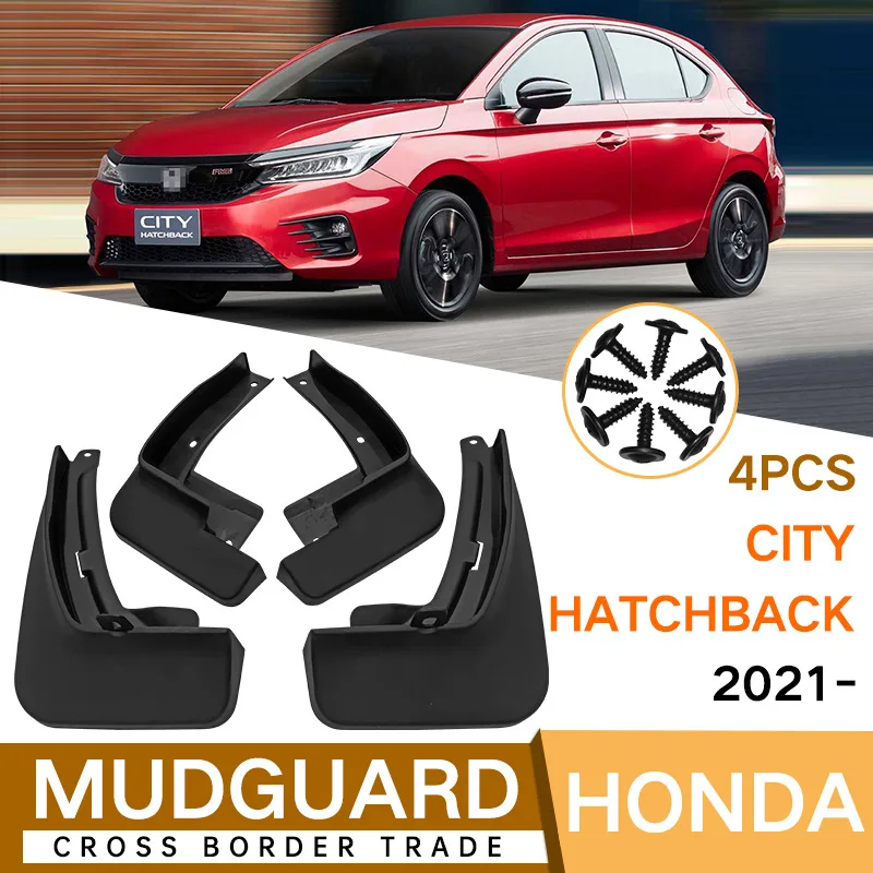 

For Honda City Hatchback 2021-22 black car mudguard Reduce dust Resist tire dirt car accessories tools