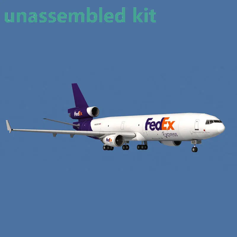 1/100 مقياس المفكك ورقة نموذج طائرة لتقوم بها بنفسك عدة Fedex MD-11 طائرة هوائية ثلاثية الأبعاد نماذج ورقية طائرات البضائع الحلي المفككة