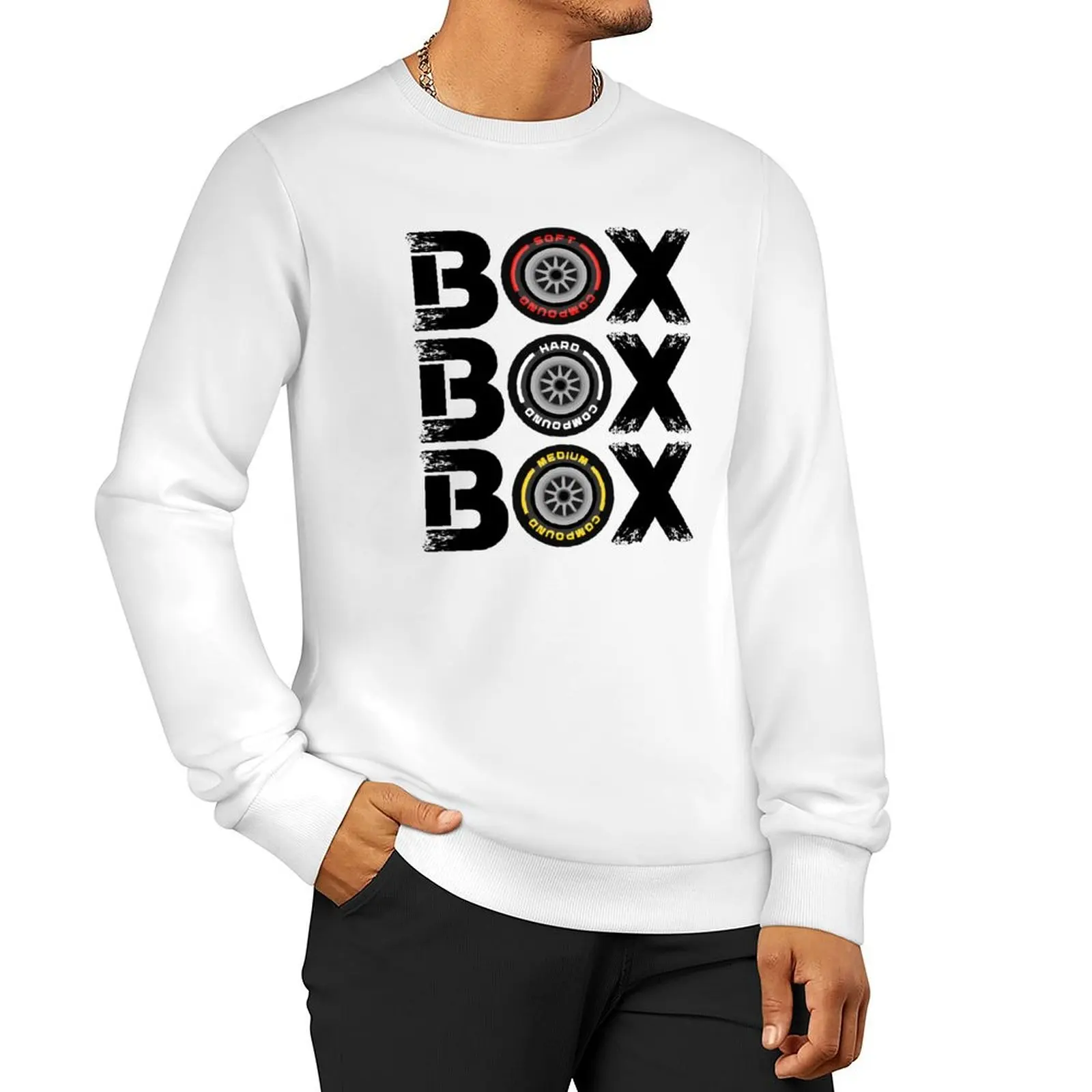 

Box Box Box F1 Tyre Compound V2 Design Sweatshirt mens designer clothes new in hoodies & sweatshirts