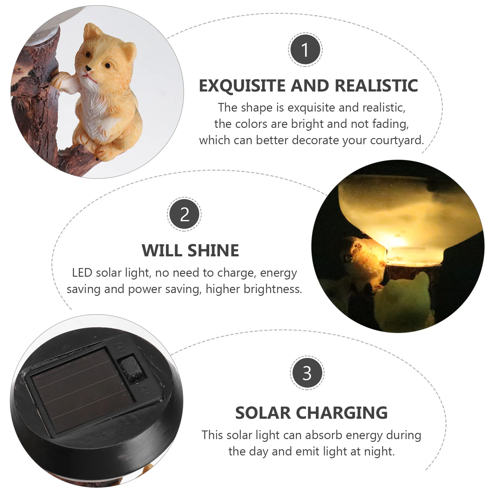 

1Pcs Solar Cat Night Lamp Garden LED Decoration Solar Powered Waterproof Light Decoration