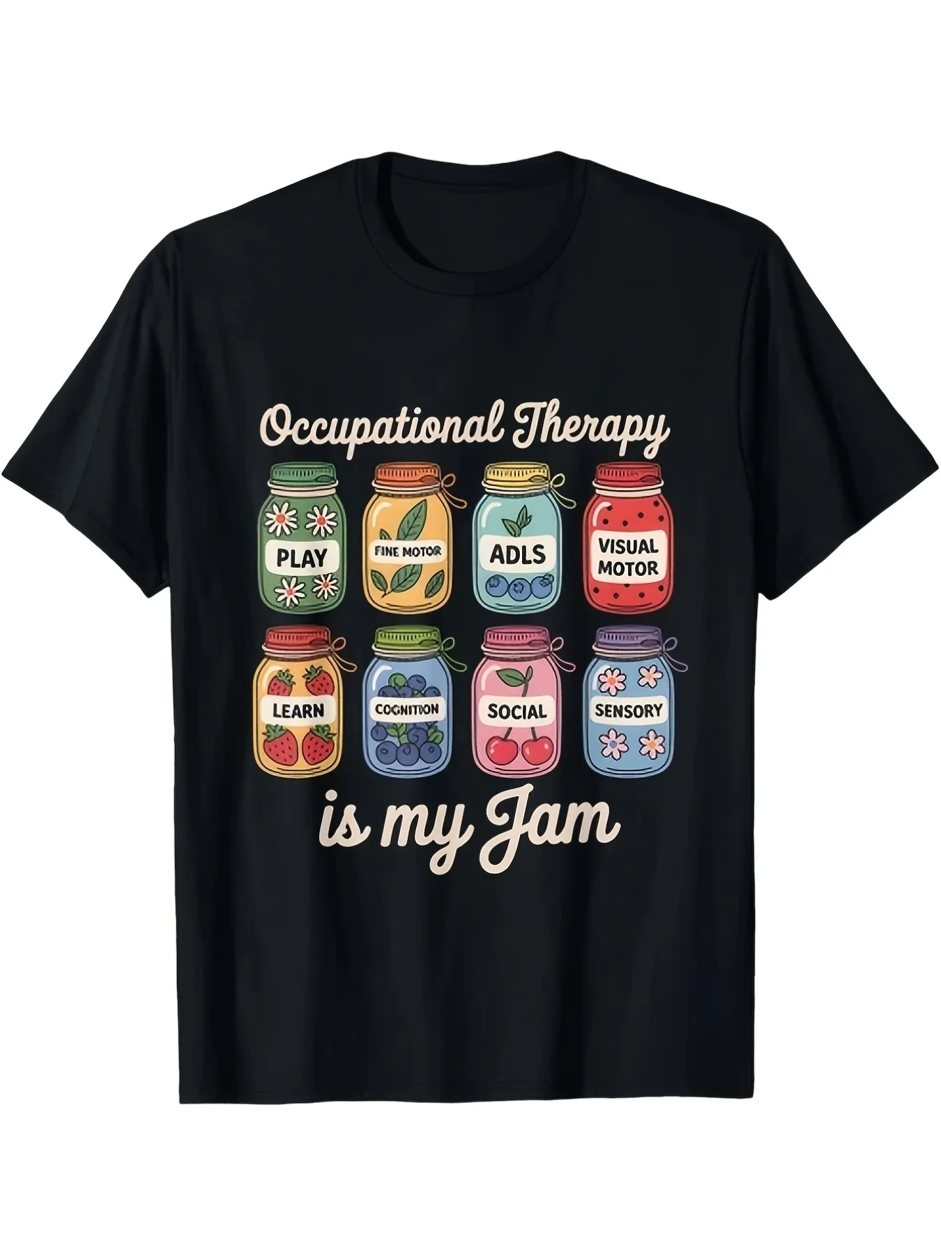 Men's Retro Occupational Relax T-Shirt - Humorous OT Design with OT-Themed Graphics, Comfortable Casual Round Neck Tee Suitable for Daily Wear, Relax Sessions  Outdoor Activities,  for All Seasons