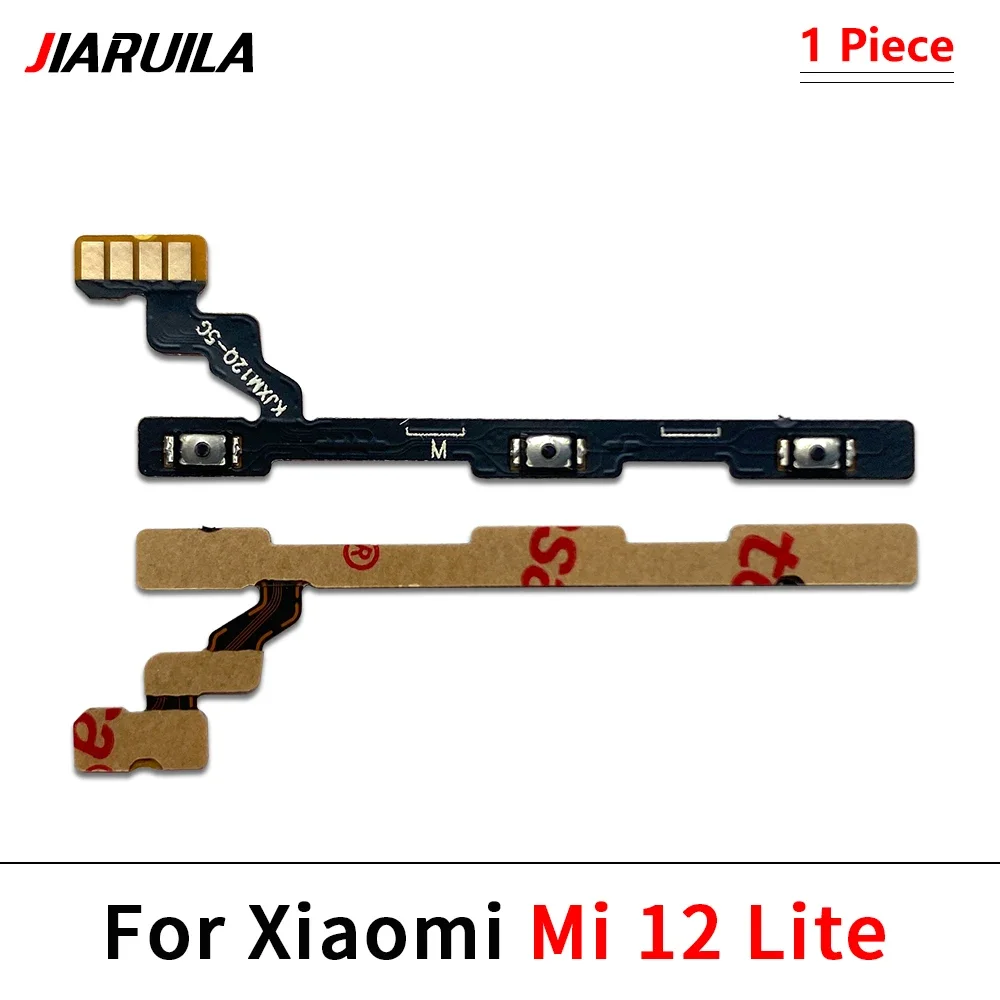 Side Button Flex Cable For Xiaomi 11 12 12S 13 Lite Pro 12x 11i 13 Lite Power On Off Mute Volume Key Switch Spare Parts