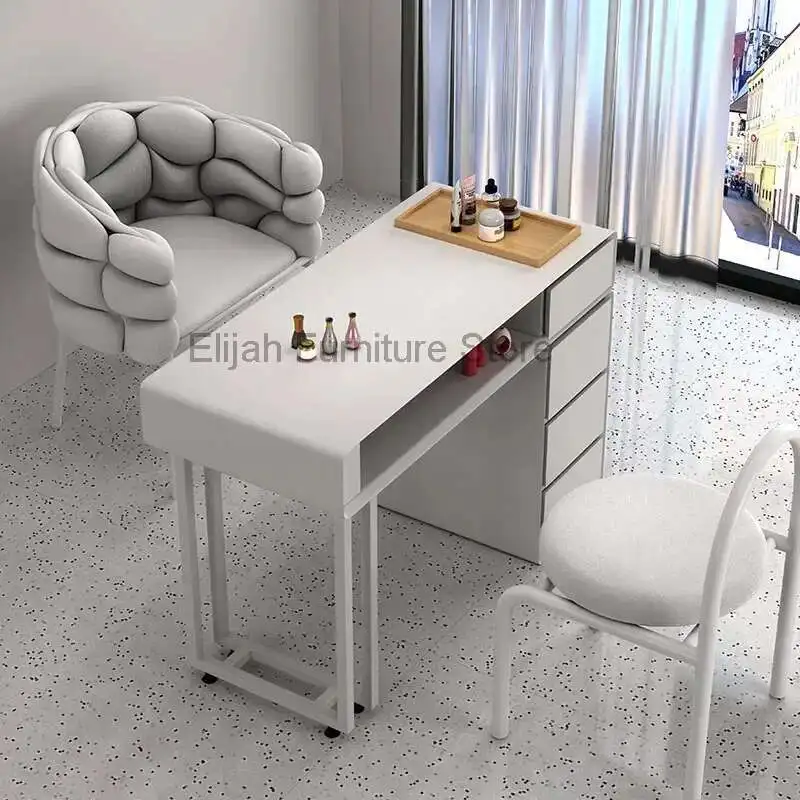 

Luxury Makeup Beauty Nail Tables Manicure Professional Drawer Women Nail Tables White Desk Mesa Manicura Salon Furniture