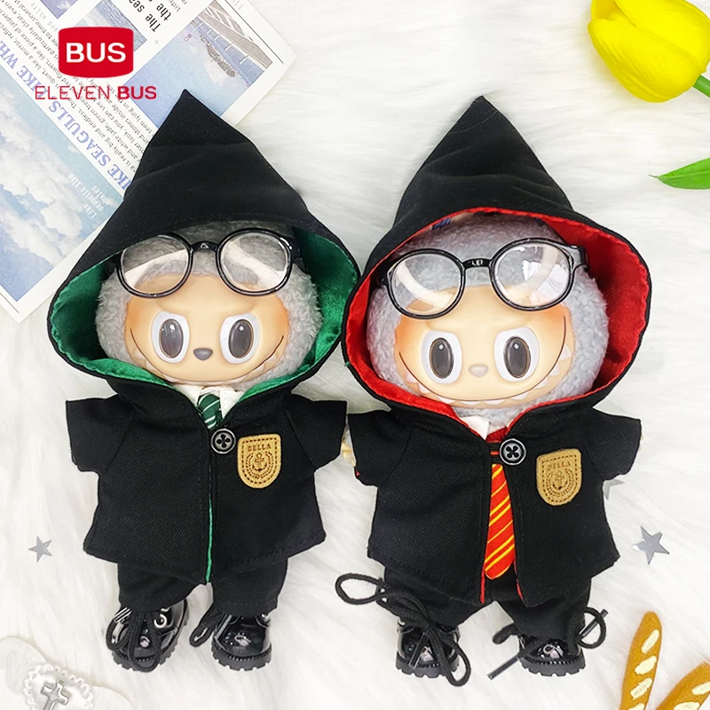 

15-17cm Labubu Costume Magic Set V1 V2 College Retro Costume Set Hoodie Cloak Labubu Decoration Gift Toy