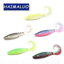 HAIMALUO Artificial Wobblers Fishing Lures Easy Shiner Soft Baits Silicone Shad Worm Bass lure Artificial Tackle Swimbait