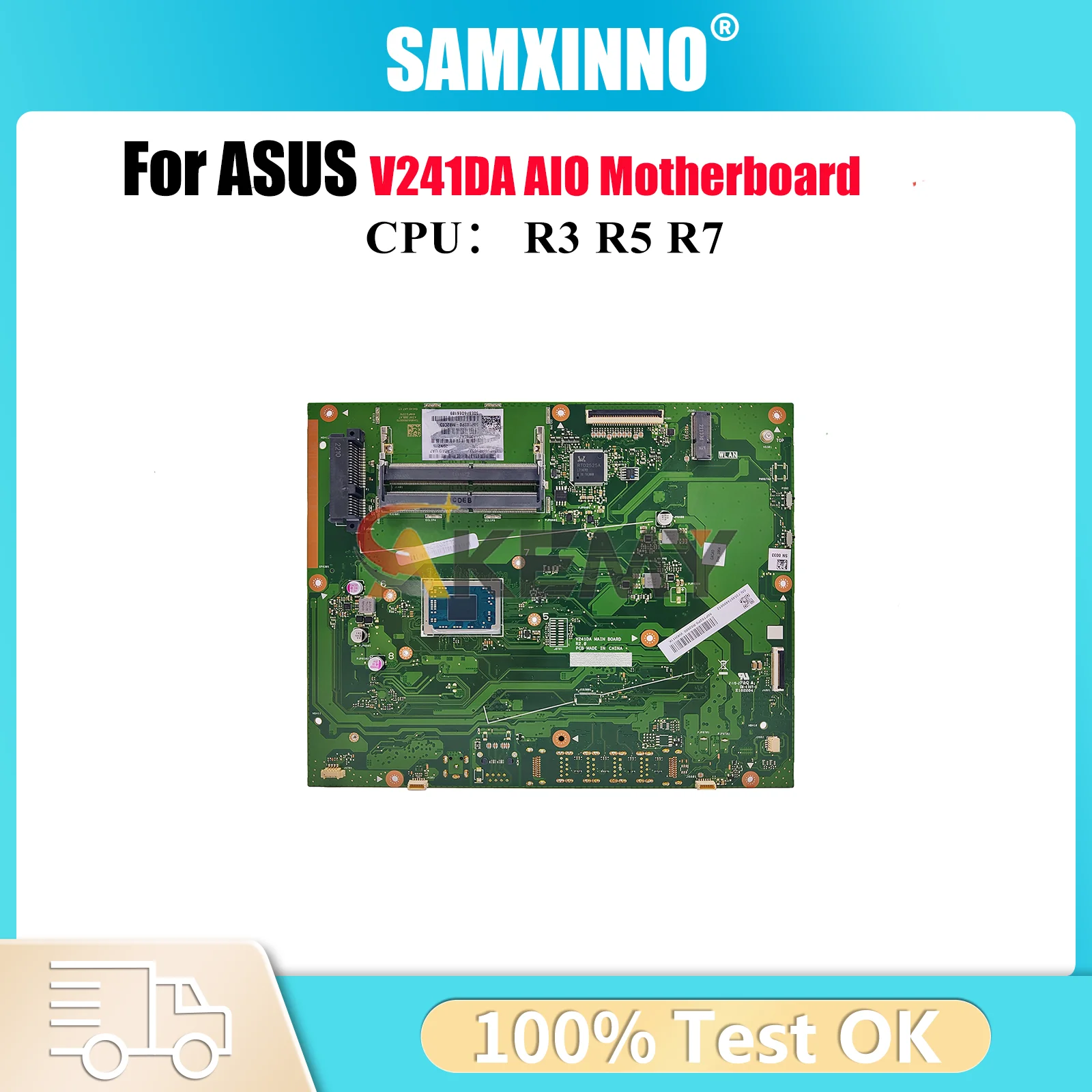 

Материнская плата V241DA для ASUS Vivo AiO V241D V241DA, материнская плата с процессором R3 R5 R7, 100% тестирование, ОК, быстрая доставка, высокое качество