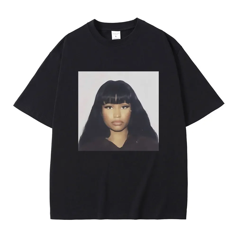 

Rapper Nicki Minaj Graphic Print T shirts Men Women Hip Hop Fashion Casual T-shirts Unisex Vintage Tees Male Streetwear tops