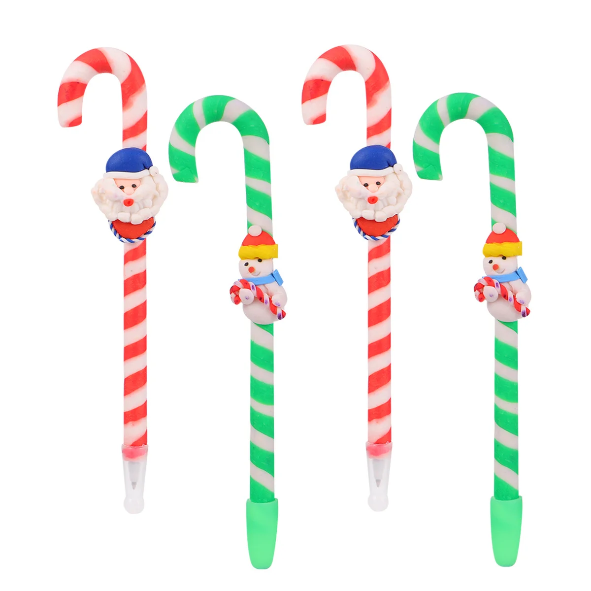 

4 Pcs Santa Claus Snowman Pen Gift Christmas Theme Writing Ballpoint Small Gifts