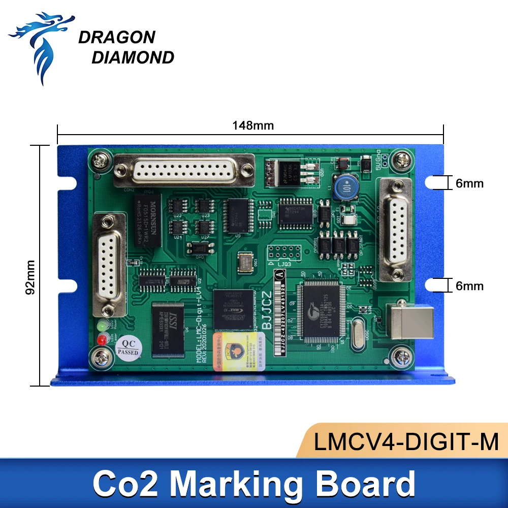 Original BJJCZ EzCad Co2 Laser Marking Controller LMC-DIGIT-LV4 Marking Board Motherboard For 10.6um Co2 Marking Machine RF Tube