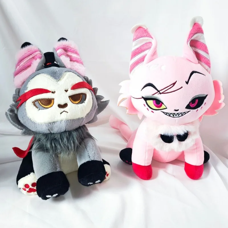 

New Q Version Hazbin Hotel Vox Cushion Plush Toys Vaux Love Hat Niffty Anime Peripheral Toy Birthday Christmas Gift for Children